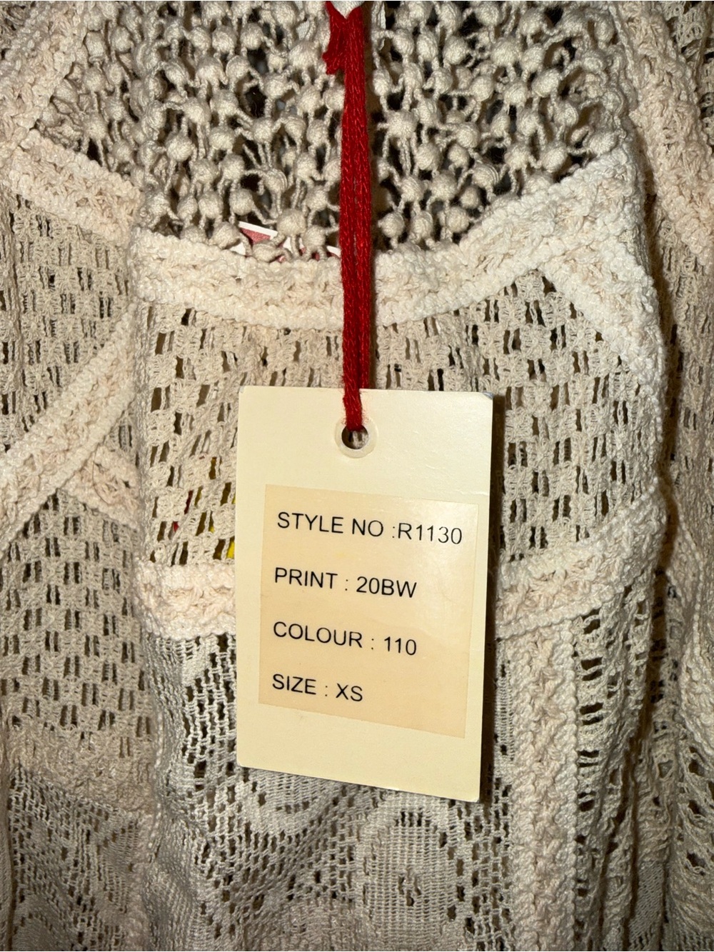 NWT Raga Anthropologie Beige Lace with Romance Coverup Maxi Dress XS - Picture 4 of 4